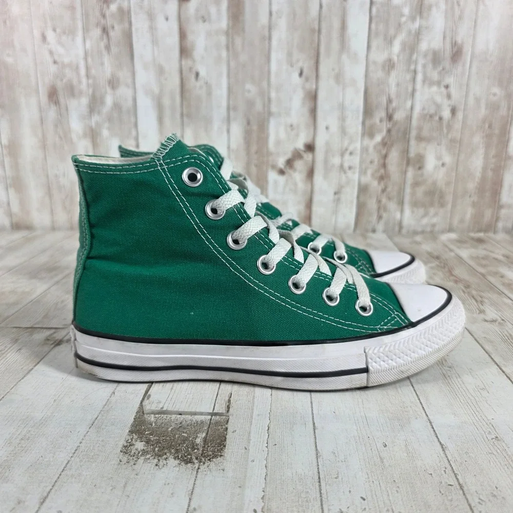 Converse‎ Chuck Taylor All Star High Top Green Canvas Sneakers 164027F Womens 6